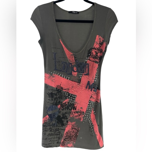 Jane Norman London Union Jack Graphic Tee – Women’s US 4 / Small - Picture 2 of 12